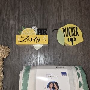 NEW  Zesty and Pucker Up Lemon Wall Art